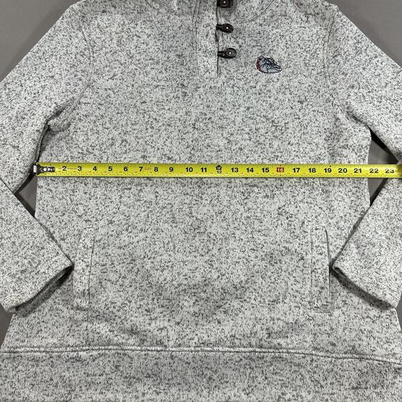 Champion Gonzaga Bulldogs Button Size XL Gray Fleece Sweatshirt College - Picture 5 of 6